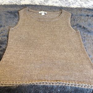 Coldwater Creek Tan Knit Tank Top